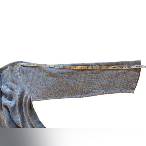 Pure Jill Women’s V-Neck Tunic Sweater Heather Blue Linen Blend Size XL - Picture 10 of 10